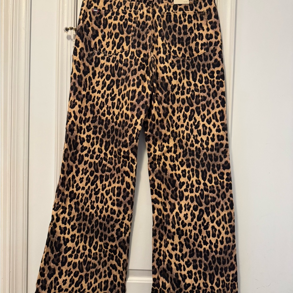 NWT Alice + Olivia Leopard Print Wide-Leg Wezzy Jeans size 30 - Picture 4 of 16
